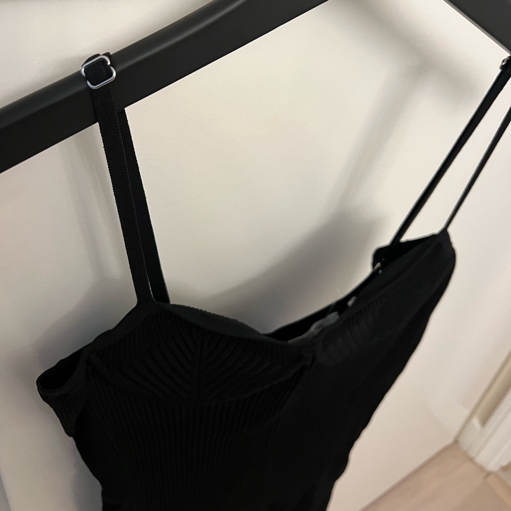 NWT Helmut Lang Black Eyelet Bra Dress - Picture 15 of 16